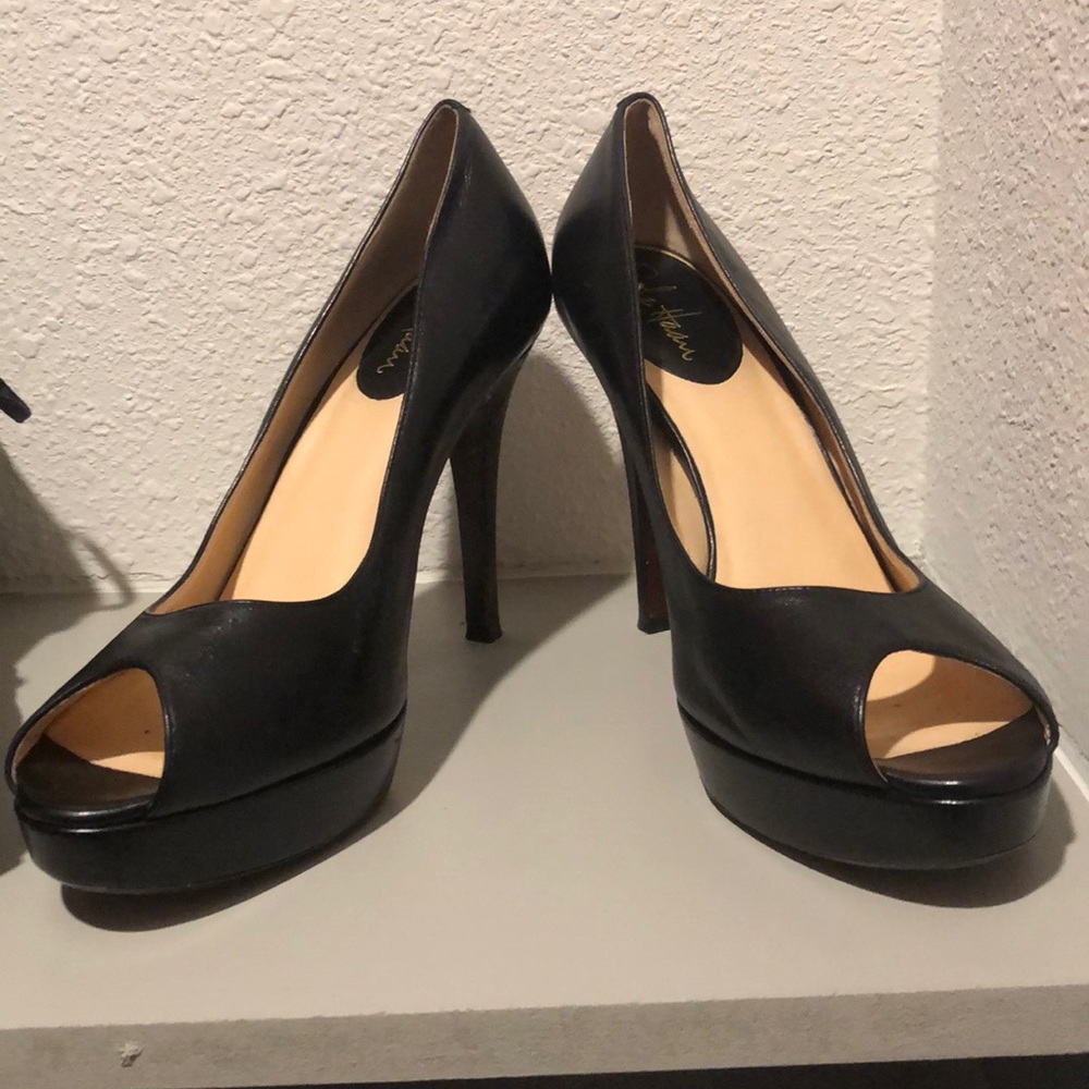Cole Haan peep toe pumps